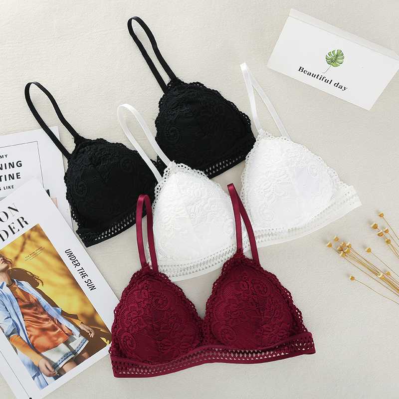 Mesh French Style Bralette Lace Wire Free Triangle Cup Women Lingerie Soft Bra Seamless Underwear Deep-V Girls Underwear
Mesh French Style Bralette Lace Wire Free Triangle Cup Women Lingerie Soft Bra Seamless Underwear Deep-V Girls Underwear