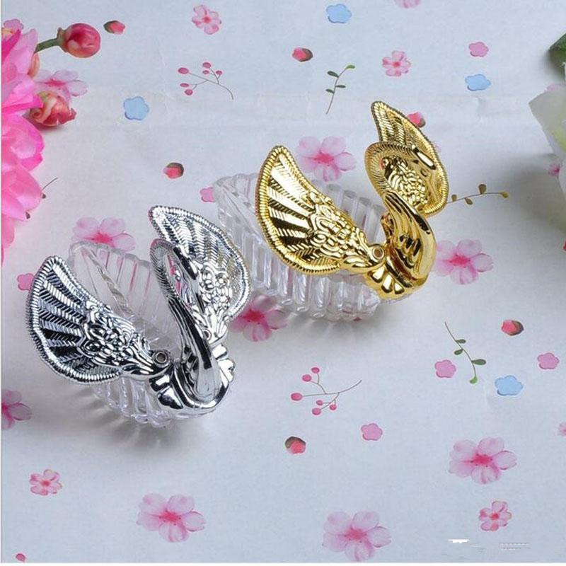 European Styles Acrylic Gold Silver Swan Sweet Wedding Gift Jewely Candy Box Candy Gift Boxes Wedding Favors Holders