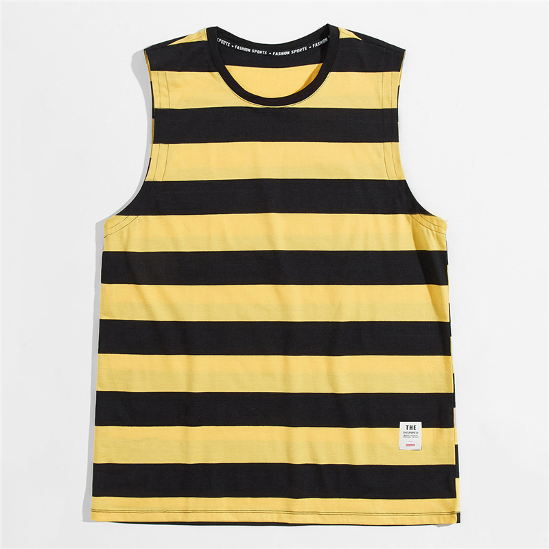 2020 New Fashion Black and Yellow Striped Tank Tops Men Summer Casual Breathable Sleeveless Undershirt Homme 100% Cotton Tops, Black yellow stripes
2020 New Fashion Black and Yellow Striped Tank Tops Men Summer Casual Breathable Sleeveless Undershirt Homme 100% Cotton Tops, Black yellow stripes