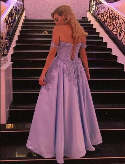 Off the Shoulder Prom Dresses Beaded Lace Formal Evening Gowns Women Cocktail Party Foraml Dress