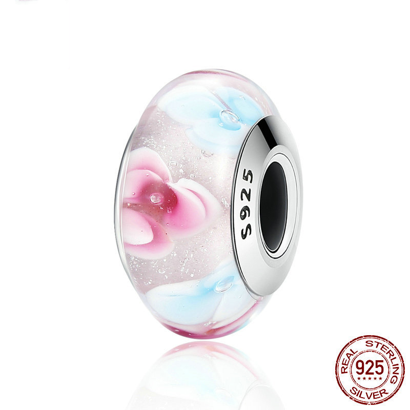 S925 Sterling Silver Pandora Style Charm Bead Bracelet Love Pink Glass Crystal DIY Beads For Bracelets Design jewelry
S925 Sterling Silver Pandora Style Charm Bead Bracelet Love Pink Glass Crystal DIY Beads For Bracelets Design jewelry