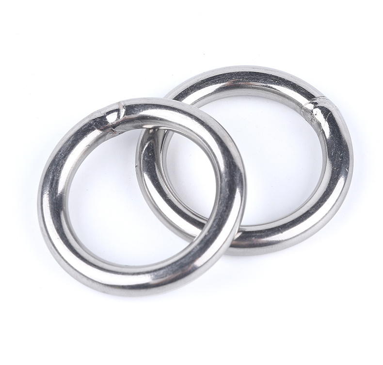 6*50mm welding stainless steel circle ring hanger buckle DIY handmade chain fitting bag part Suspension Ring Connecting Ring