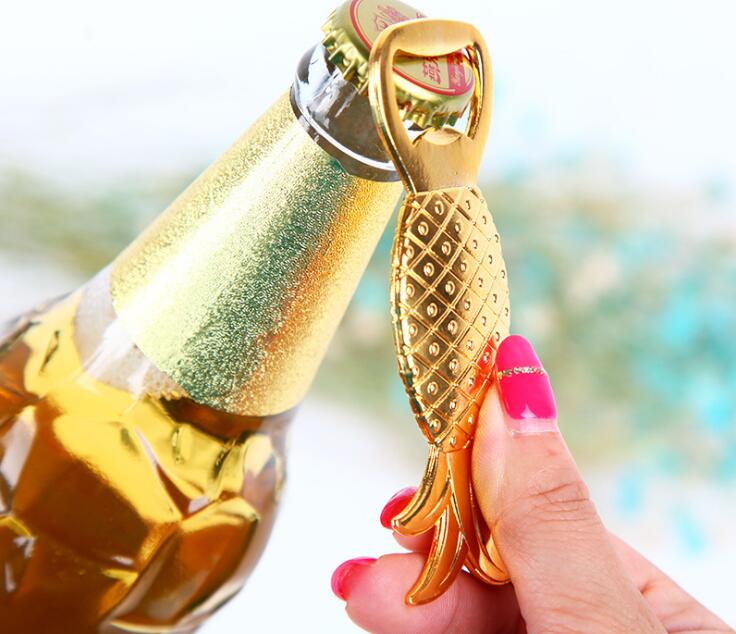 Wine Bottle Opener Wedding Favor Pineapple Maple Coconut Tree Shape Opener Creative Party Souvenir Gold Rose Gold