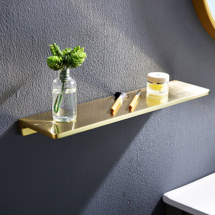 Bathroom Shelf Brass Bath Shower Rack Shower Shelf Bath Holder Bolt Inserting Type Gold Towel Rack Corner Shelf Bath Hardware