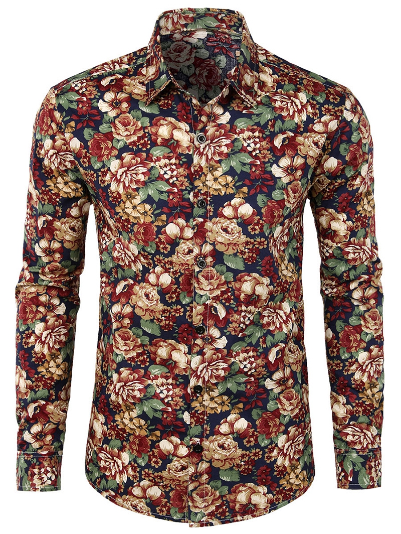 2019 Autumn New Men Long Sleeve Shirts Slim Floral Printed Casual Male Vacation Party Shirt Camisa Masculina, As pic
2019 Autumn New Men Long Sleeve Shirts Slim Floral Printed Casual Male Vacation Party Shirt Camisa Masculina, As pic