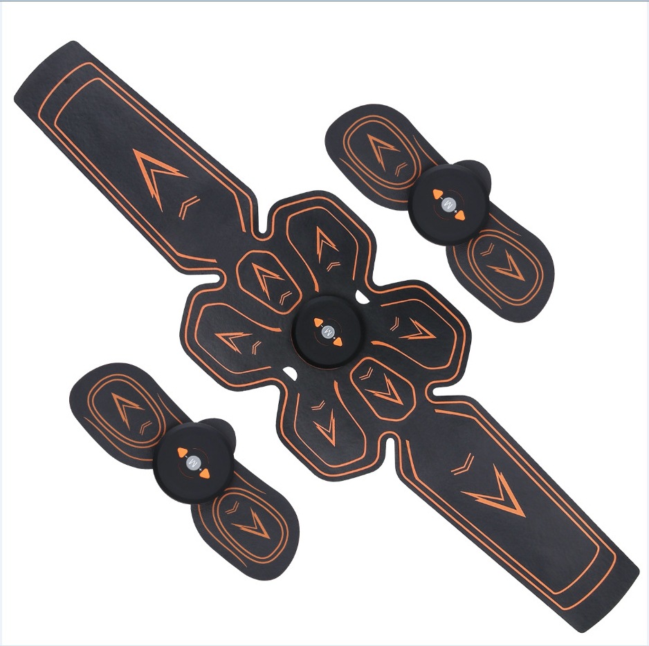 Rechargeable Wireless Abdominal Muscle ABS EMS Sticker Smart Fitness Massage Stimulator Body Slimming belt253y