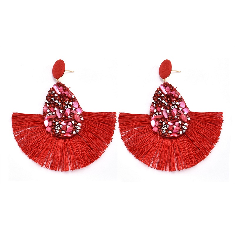 Womens 2020Fashion Bohemian Restoration of ancient personality Pendant Earrings national temperament fan-shaped color tassels Earrings SF340
Womens 2020Fashion Bohemian Restoration of ancient personality Pendant Earrings national temperament fan-shaped color tassels Earrings SF340