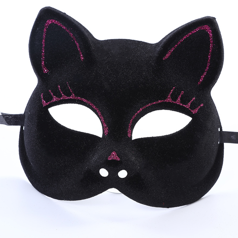Blast hot-selling Masquerade Carnival children's dance show prop cute kitten half-face mask Halloween party dress up cat mask