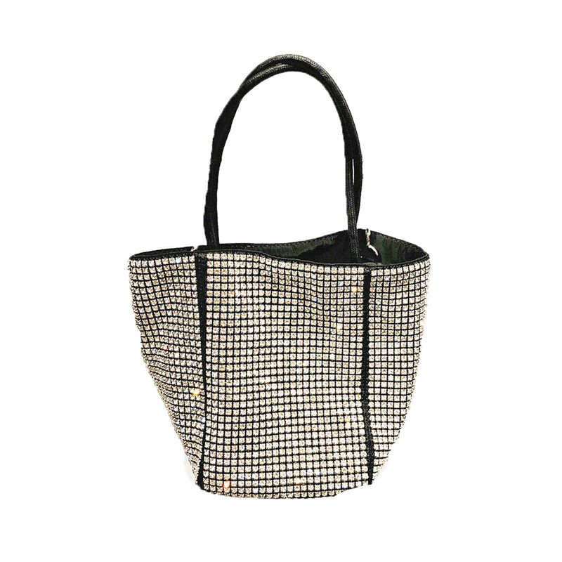 Dongguk door 2019 spring and summer handbags flash diamond diamond dumplings wild red net bag Messenger Bag