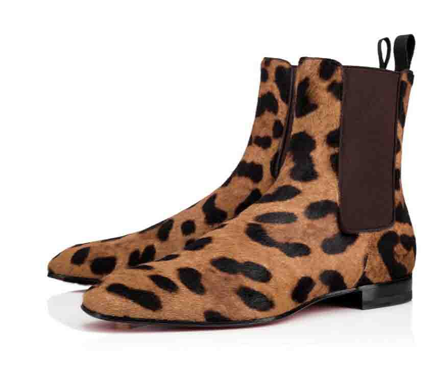 Gentleman Wedding Boots Red Bottom Designer Men's Shoes Roadie Orlato Flat Middle Shoes Casual ,Super Perfect Ankle Boot For Men Leopard Gen, Color 1
Gentleman Wedding Boots Red Bottom Designer Men's Shoes Roadie Orlato Flat Middle Shoes Casual ,Super Perfect Ankle Boot For Men Leopard Gen, Color 1