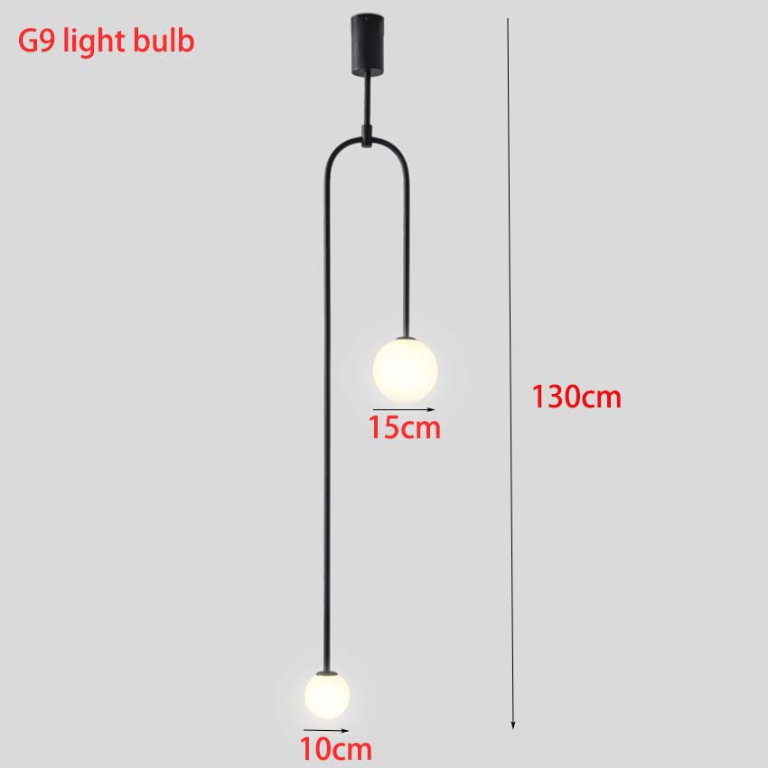 Postmodern wrought Pendant Lamps gold black white iron glass hanging ceiling lights bedroom dining room suspension light