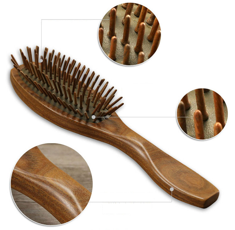 Sandalwood Airbag Combs Detangling Hair Brush Detangle Healthy Massage Antistatic Hairbrush Professional Hair Care Dressing Tool