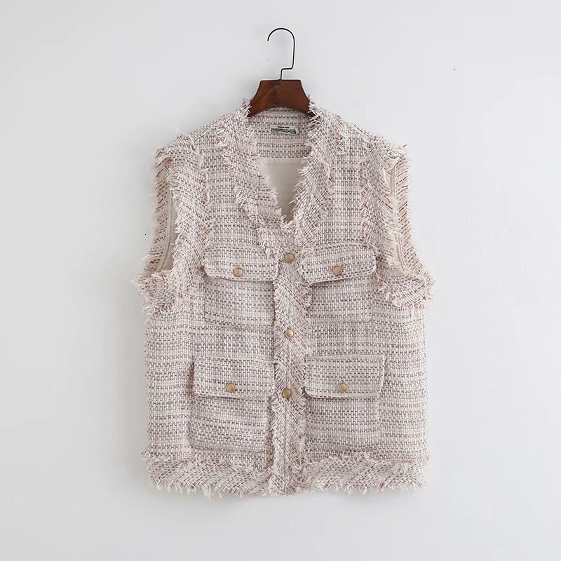 Hot buy Q70 -752 European and American fashion Little sweet wind tweed vest coat, Pink
Hot buy Q70 -752 European and American fashion Little sweet wind tweed vest coat, Pink
