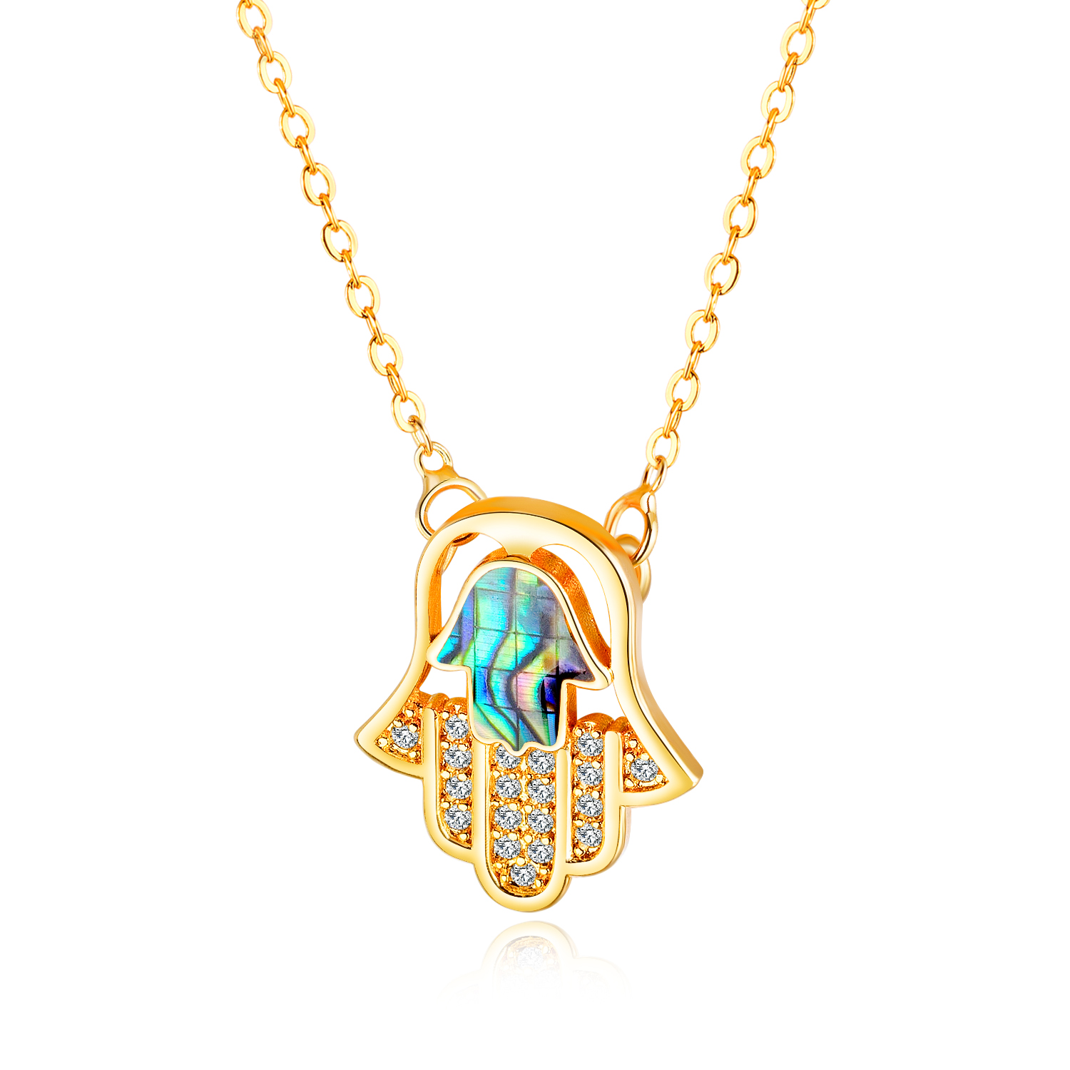 Gold Plated Platinum Plated Protection Lucky Hamsa Fatima Hand Cubic Zirconia Necklace for Women Girl Silver Gold Tone
Gold Plated Platinum Plated Protection Lucky Hamsa Fatima Hand Cubic Zirconia Necklace for Women Girl Silver Gold Tone