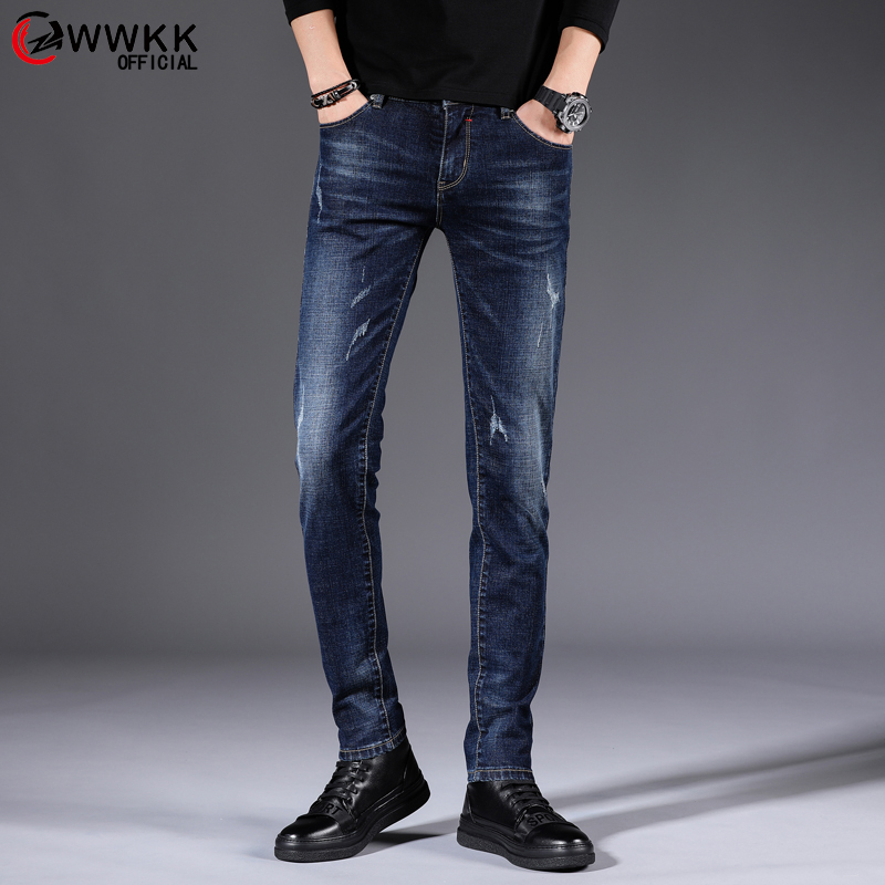 WWKK 2020 New Design Jeans Mens Pants Cotton Deniem Classic Trousers Casual Stretch Slim High Quality Dark Blue Multiple Styles
WWKK 2020 New Design Jeans Mens Pants Cotton Deniem Classic Trousers Casual Stretch Slim High Quality Dark Blue Multiple Styles