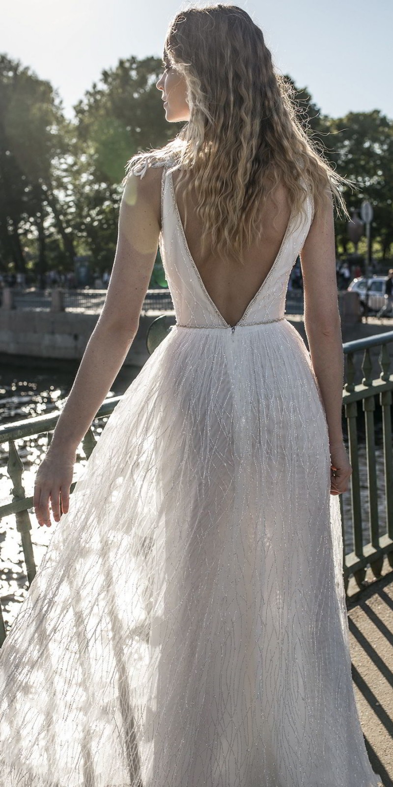 lian rokman beach wedding dresses sheer neck lace appliqued beads bohemian bridal gowns custom made wedding dress vestido de novia