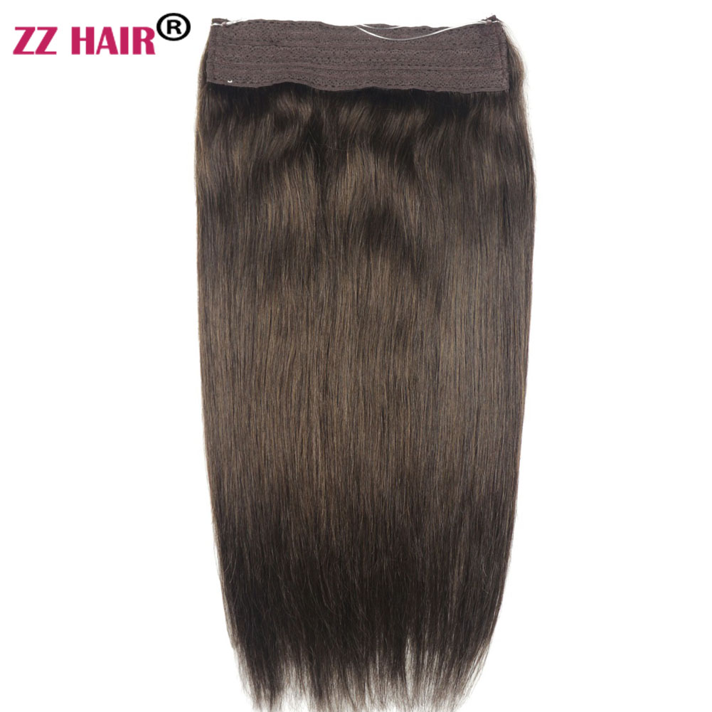 16"-28" One Piece Set 180g 100% Brazilian Remy Flip Human Hair Extensions Fish Line No Clips Natural Straight
