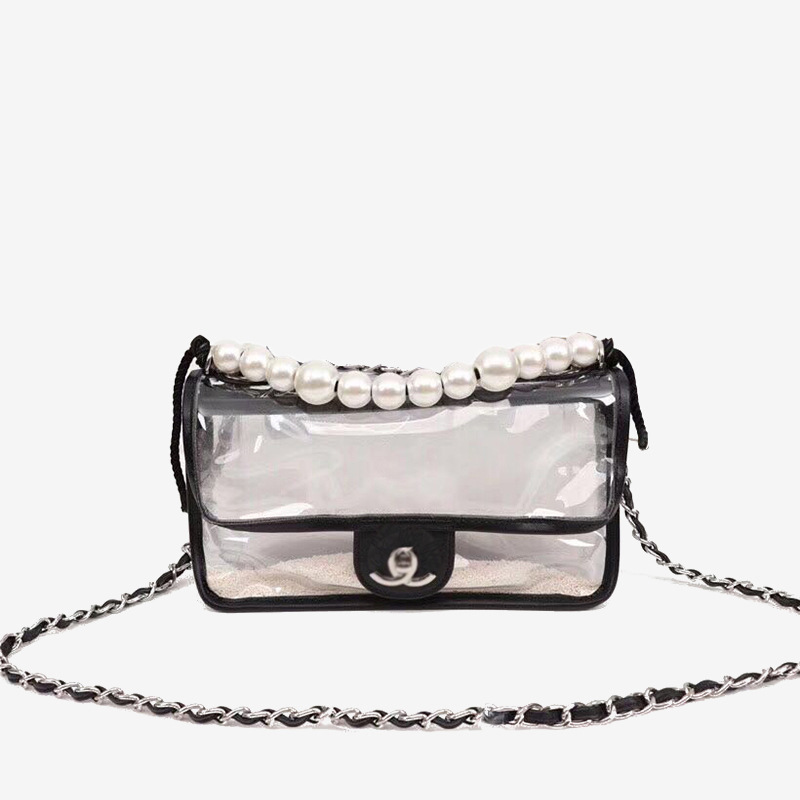 New Leather shoulder fashion with jelly bag trend transparent small bag pearl leather lady bag, Black
New Leather shoulder fashion with jelly bag trend transparent small bag pearl leather lady bag, Black