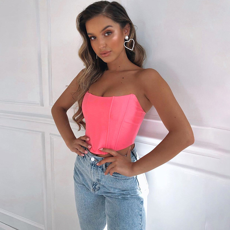 Women Sexy Bustiers Corsets Strapless Off Shoulder Clubwear Crop Tops Bodycon Slim Tank Vest Push Up Outwear, As picture shows
Women Sexy Bustiers Corsets Strapless Off Shoulder Clubwear Crop Tops Bodycon Slim Tank Vest Push Up Outwear, As picture shows