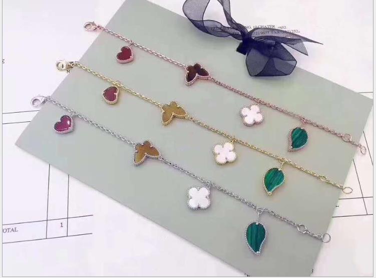 Pure silver natural stone garbled Bracelet love leaf Bracelet female 
Pure silver natural stone garbled Bracelet love leaf Bracelet female