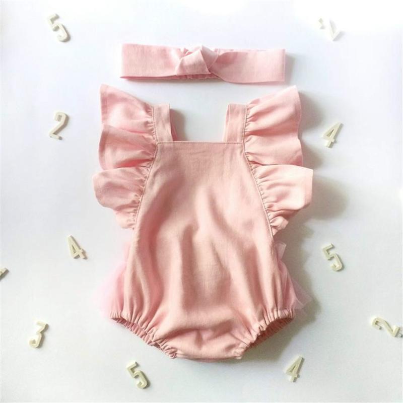 Baby Girl's Solid Color Flowers Side Turban+Rompers 2PCS Net Design Clothing Casual Fashion Baby Girl Rompers, Pink
Baby Girl's Solid Color Flowers Side Turban+Rompers 2PCS Net Design Clothing Casual Fashion Baby Girl Rompers, Pink