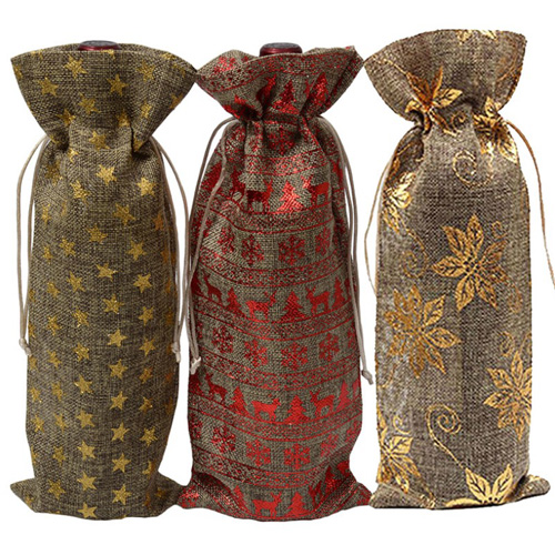 Wine Bottle Bag Covers Champagne Wines Blind Packaging Gift Bags Rustic Hessian Christmas Wedding Dinner Table Decorate
Wine Bottle Bag Covers Champagne Wines Blind Packaging Gift Bags Rustic Hessian Christmas Wedding Dinner Table Decorate