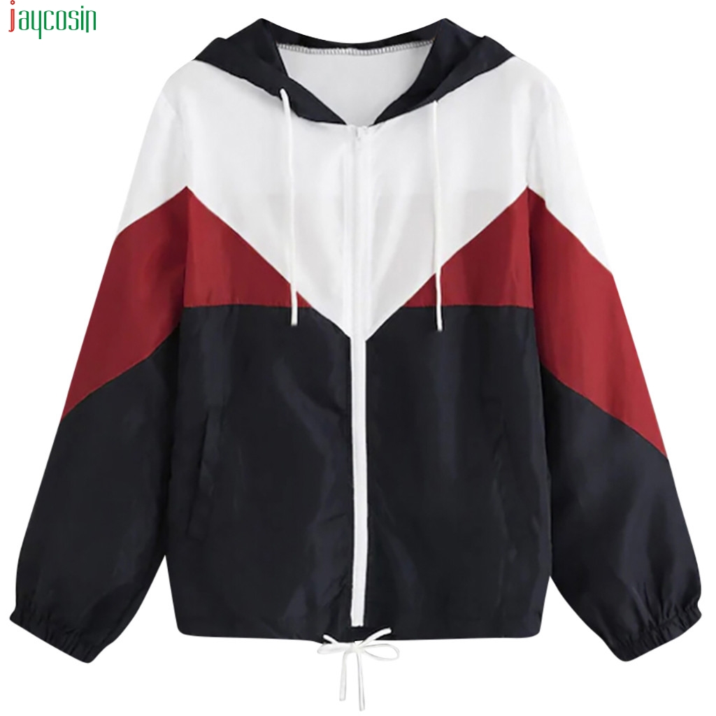 JAYCOSIN Basic Jacket Women 2019 Autumn Long Sleeve Thin Skin suits Hooded Zip Stitching Cropped Coat Women Coat Female Casual, Yellow
JAYCOSIN Basic Jacket Women 2019 Autumn Long Sleeve Thin Skin suits Hooded Zip Stitching Cropped Coat Women Coat Female Casual, Yellow