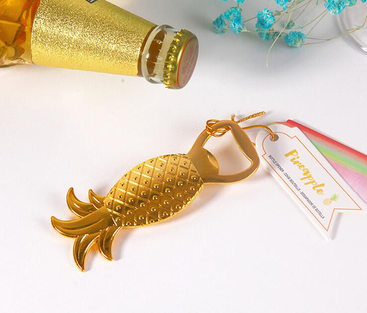 Wine Bottle Opener Wedding Favor Pineapple Maple Coconut Tree Shape Opener Creative Party Souvenir Gold Rose Gold