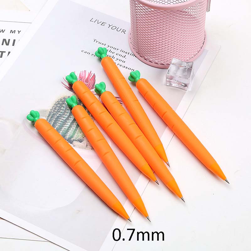 Ballpoint Pens 36 pcs/lot 0.5/0.7mm Cactus Corn Mechanical Pencil Cute Carrot Automatic Drawing Pen School writing Supplies Stationery gift