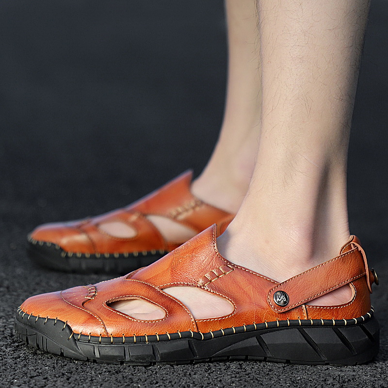 Men's Sandals Summer Soft Sandals Leather Men Summer Beach Shoes Men's Sandal Shoes Big Size Outdoor Slippers Casual Sneakers, Black
Men's Sandals Summer Soft Sandals Leather Men Summer Beach Shoes Men's Sandal Shoes Big Size Outdoor Slippers Casual Sneakers, Black