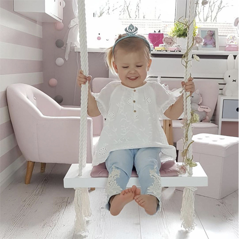 INS Children's swing chair Children's toy cotton rope swing room Home decoration hanging chair garden furniture
INS Children's swing chair Children's toy cotton rope swing room Home decoration hanging chair garden furniture