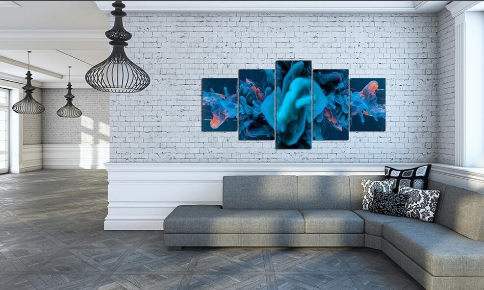 5 Panels Hot Canvas Print Beneath the Blue Landscape Poster Modern Home Wall Decor Painting Canvas Printing Art HD Print Painting