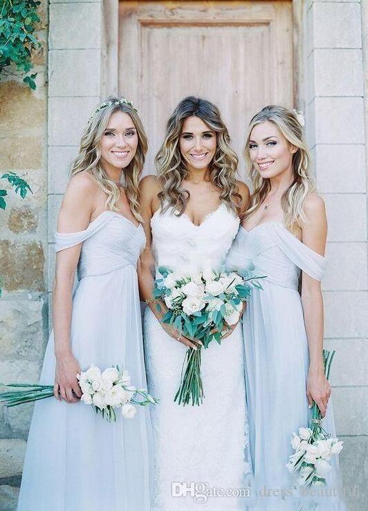 Blue Mermaid Baby Bridesmaid Dresses Off Shoulder Convertible Formal Maid of Honor Wedding Guest Dress Robes De Demoiselle D'honneur moiselle