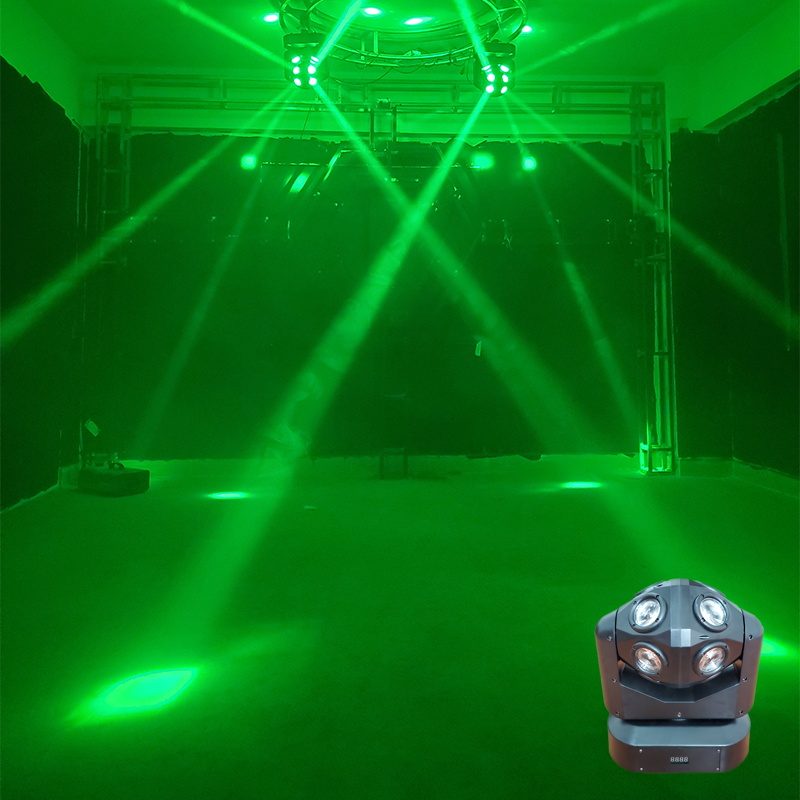 Party Lights Portable Laser Stage Lighting Moving Head Beam DJ RGBW Lamp Strobe Sound Activated for Parties Room Show Birthday