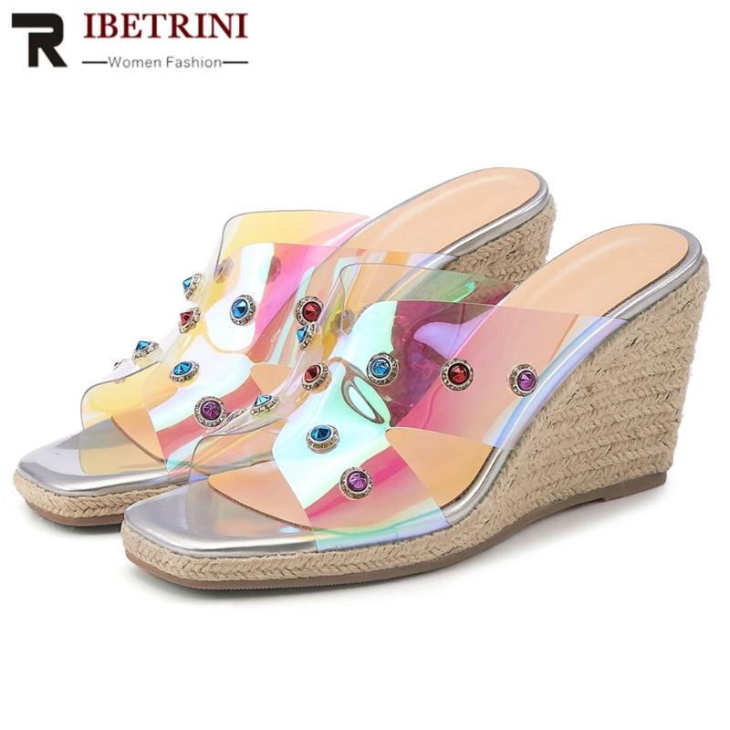 RIBETRINI New Colorful Pvc Beading Platform Shoes Women Fashion High Wedges Slippers Summer slip-on Heeled Slides, Multicolor
RIBETRINI New Colorful Pvc Beading Platform Shoes Women Fashion High Wedges Slippers Summer slip-on Heeled Slides, Multicolor