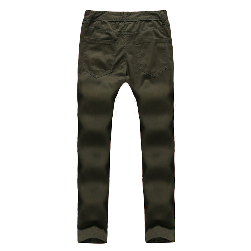 OLOME Army Green Pleated Skinny Jeans Men Stretch Moto Biker Jeans Pencil Pants Mens Denim Joggers Streetwear Jeans for Men CJ191210