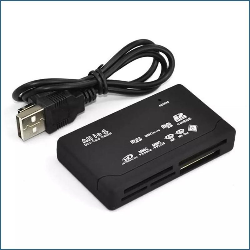 All In One Memory Card Readers TF MS M2 XD CF Micro SD USB 2.0 Cards Reader With Data Line