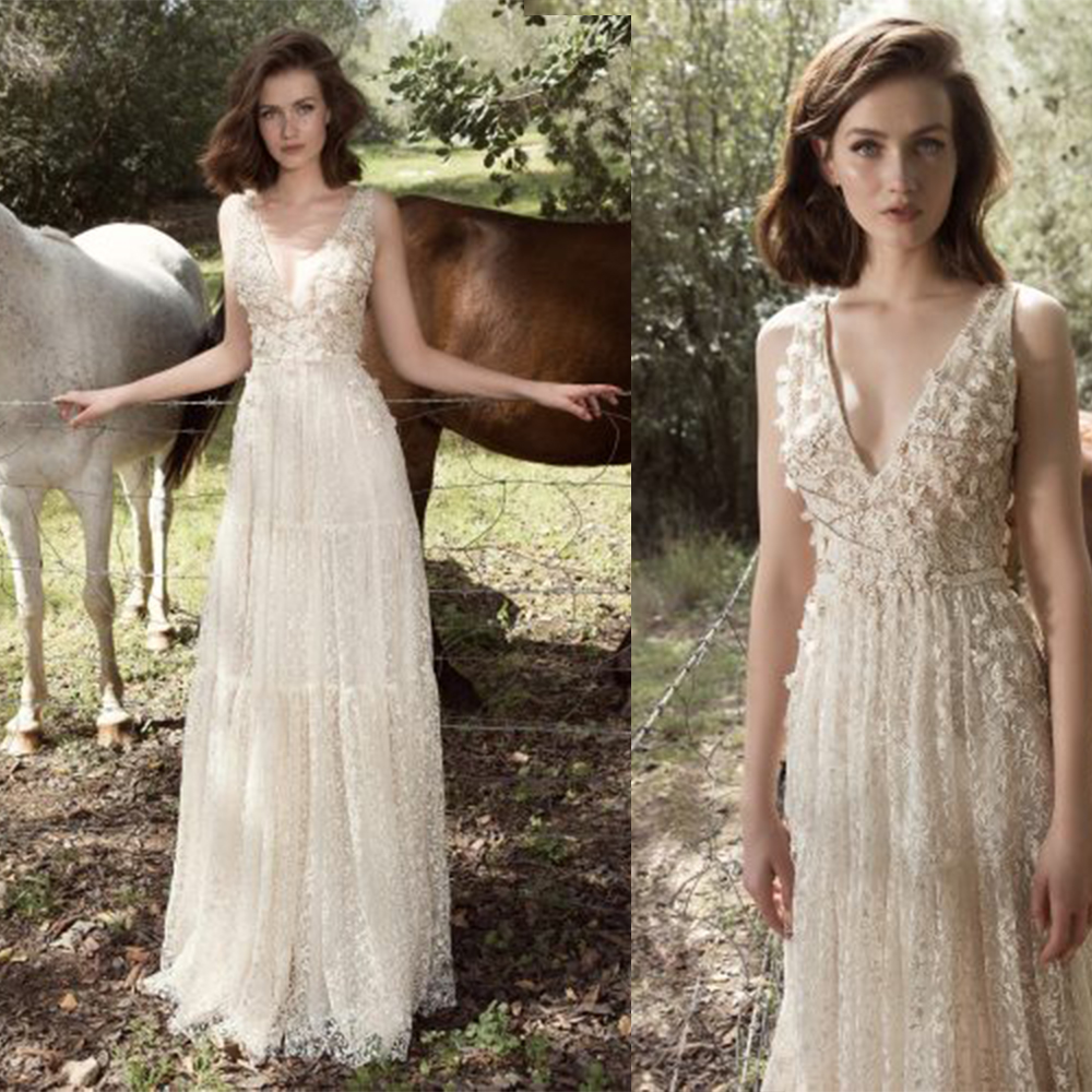 Julie Vino A Line Wedding Dress3D Floral Appliques Tulle V Neck Wedding Dresses Floor Length Boho Bridal Gowns, Yellow
Julie Vino A Line Wedding Dress3D Floral Appliques Tulle V Neck Wedding Dresses Floor Length Boho Bridal Gowns, Yellow