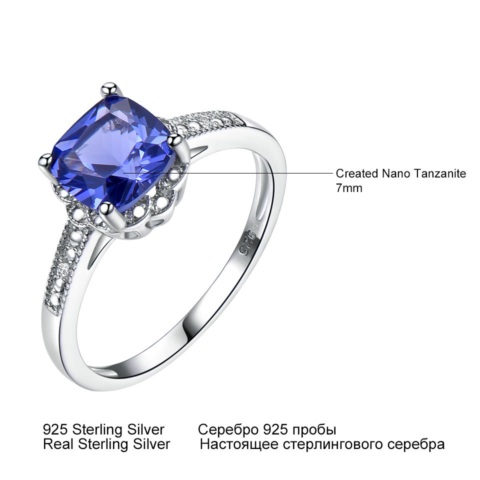UMCHO Tanzanite Gemstone Rings for Women 925 Sterling Silver Ring Birthstone Engagement Wedding Romantic Valentines Jewelry V191220