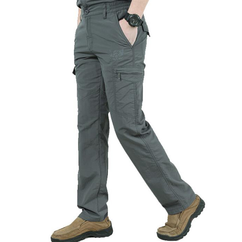 Cargo Pants Men Quick Drying Lightweight Waterproof Long Trousers Mens Outdoor Casual Sports Joggers Track Summer Pants