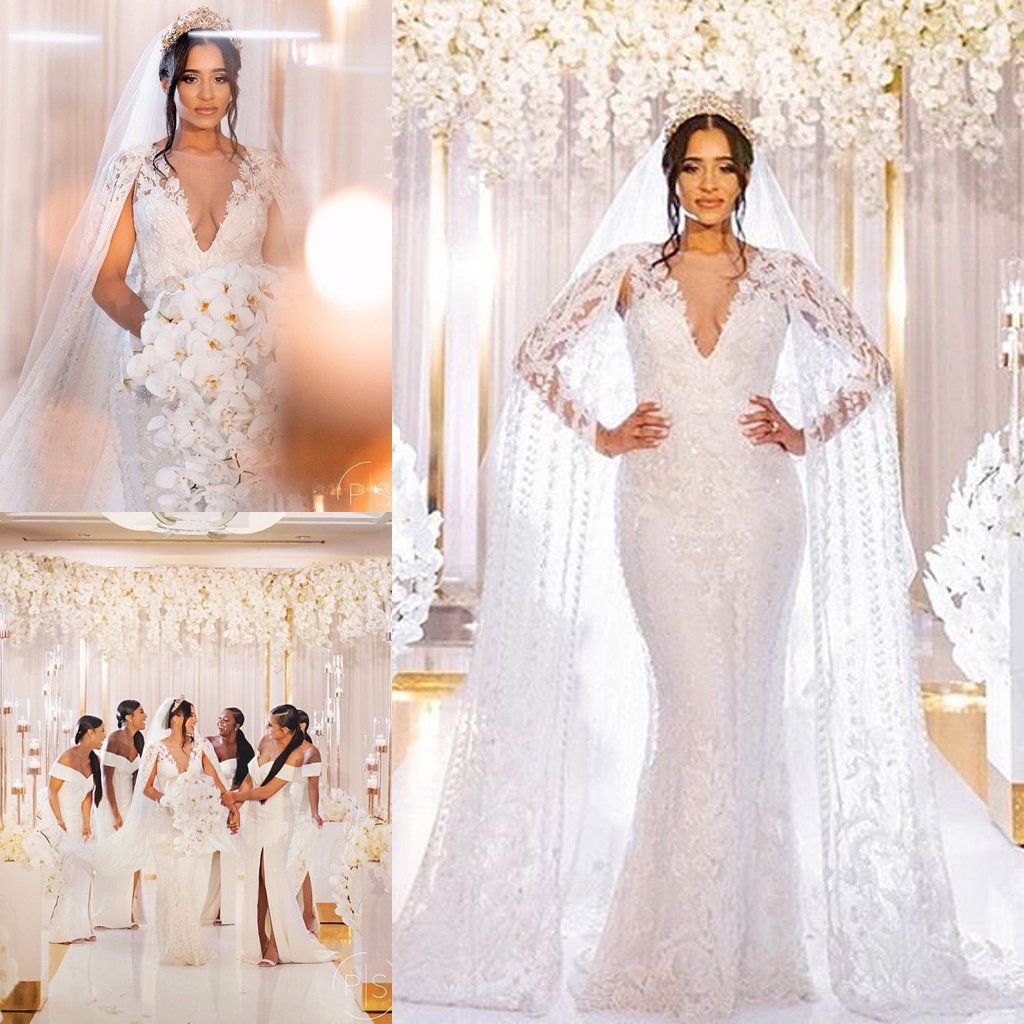 Long Sleeve Mermaid Plus Size Wedding Dresses Jewel Neck Appliques Lace Bridal Gowns Sweep Train Robes De Mariée, Hunter
Long Sleeve Mermaid Plus Size Wedding Dresses Jewel Neck Appliques Lace Bridal Gowns Sweep Train Robes De Mariée, Hunter