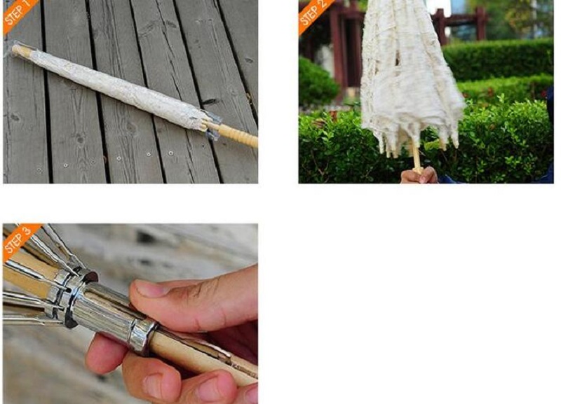 68cm Long handle lace Umbrellas Handmade Art wedding Bridesmaid gifts Embroidery Wedding Umbrella parasol Romantic Bridal photograph