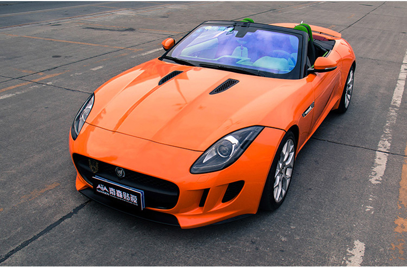 Super Gloss Orange Vinyl Film Glossy Car Wrap Foil With Air Release Gloss Car Sticker Wrapping Decal Size 1.52x20 meters/Roll