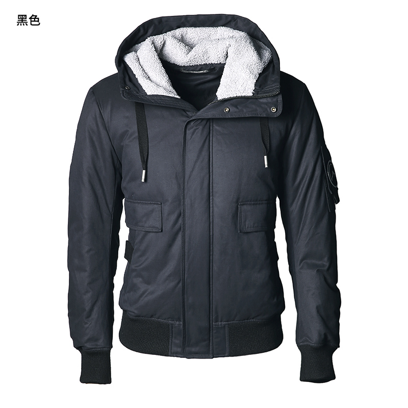 Plush hat men's hooded down jacket thread closure fashion warm men's down jacket wf6645, Black
Plush hat men's hooded down jacket thread closure fashion warm men's down jacket wf6645, Black