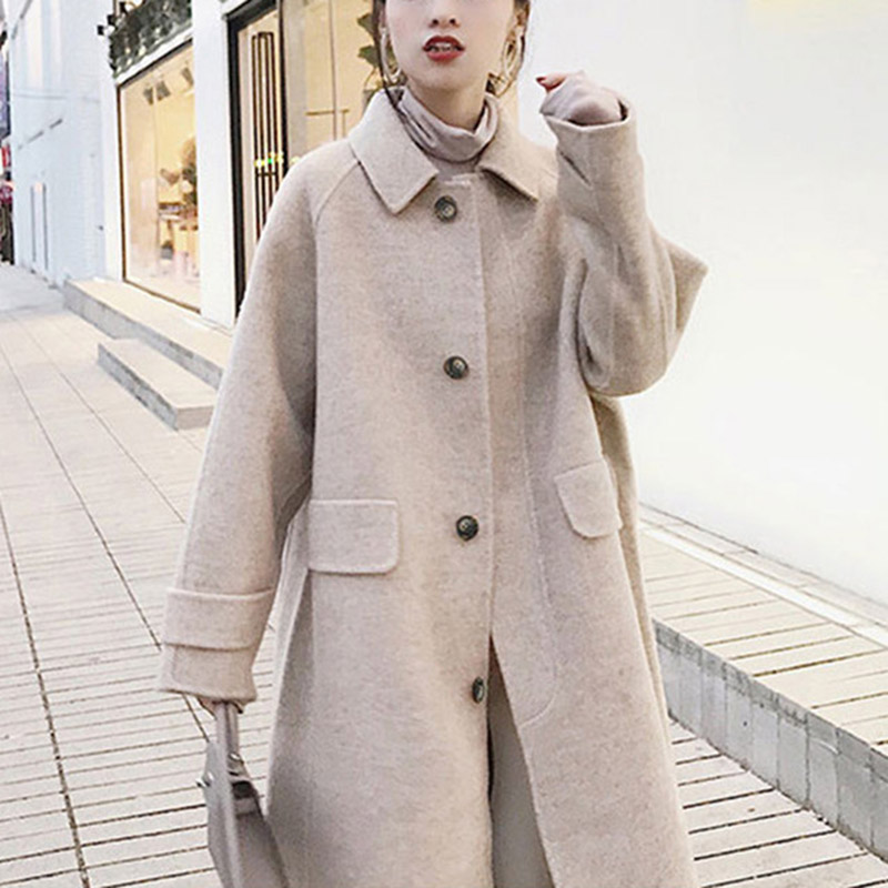 Newly Women Fashion Long Sleeve Solid Color Single-Breasted Warm Coats 2019 Fashion Autumn Winter Cashmere Wool Coat IR-ing, Beige
Newly Women Fashion Long Sleeve Solid Color Single-Breasted Warm Coats 2019 Fashion Autumn Winter Cashmere Wool Coat IR-ing, Beige