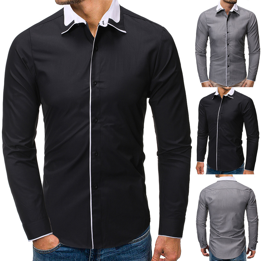 2019 Men Fashion Casual Long Sleeved Printed shirt Slim Fit Male Social Business Dress Shirt Brand Men Clothing Soft Comfortable 7050, Black
2019 Men Fashion Casual Long Sleeved Printed shirt Slim Fit Male Social Business Dress Shirt Brand Men Clothing Soft Comfortable 7050, Black