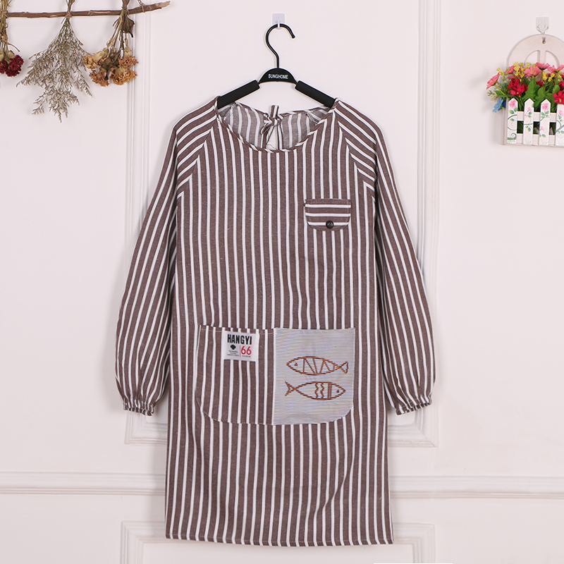 Plus kitchen fashion Korean version of women's long-sleeved cooking cotton smock apron waterproof and oil-proof
Plus kitchen fashion Korean version of women's long-sleeved cooking cotton smock apron waterproof and oil-proof