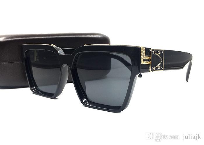 Luxury Millionaire Square Sunglasses Men Women Brand Designer Sahdes Sunglasses Vintage Shiny Gold Logo Hot sell Gold plated top 96006 Oculo, White;black
Luxury Millionaire Square Sunglasses Men Women Brand Designer Sahdes Sunglasses Vintage Shiny Gold Logo Hot sell Gold plated top 96006 Oculo, White;black
