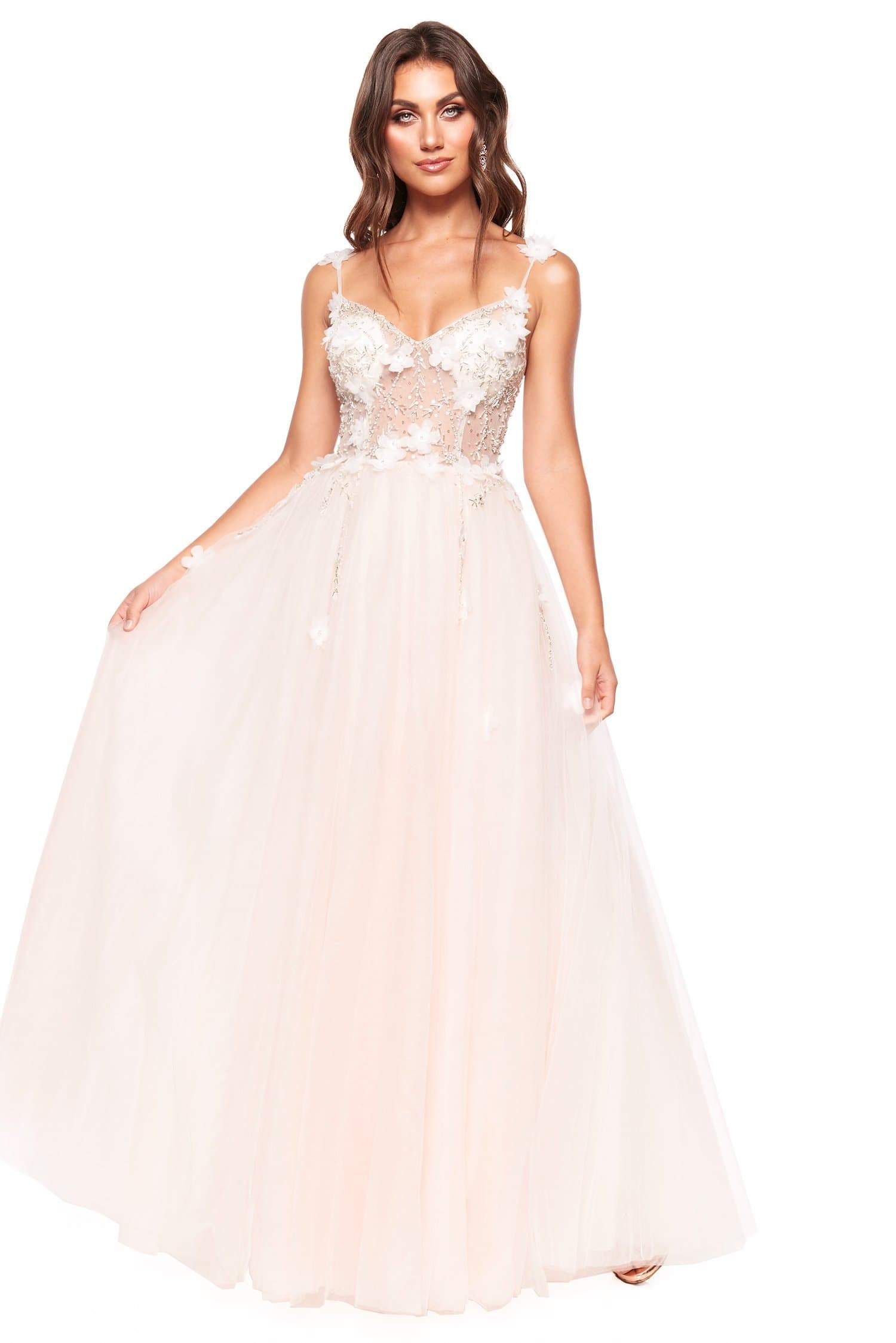 Newest A Line Rita Vinieris Bohemian Dresses Spaghetti Sleeveless Tulle Lace Crystal Pearls Wedding Gowns Floor Length robe de mariée