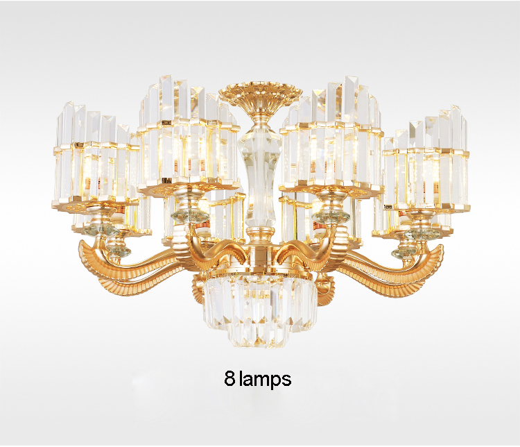modern crystal pendant lights fixture european sgold crystal pendant lamp hanging lamps hotel hall home indoor lighting 6 8 15 lamp